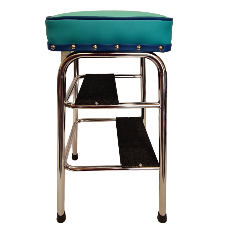 Retro Chrome Step Stool - Seat