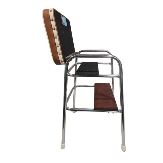 Retro Chrome Step Stool - Seat
