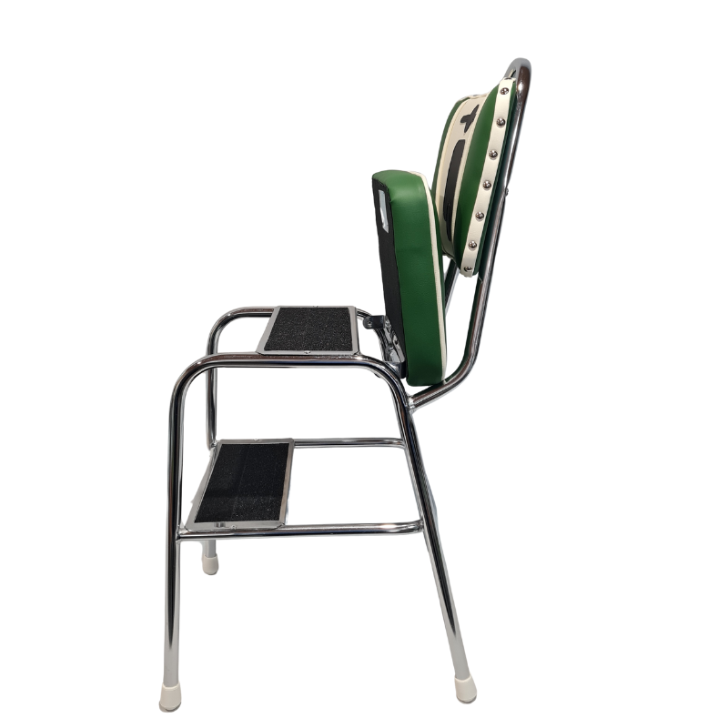 Unique Retro Step Stool - Seat - Scooter - Green