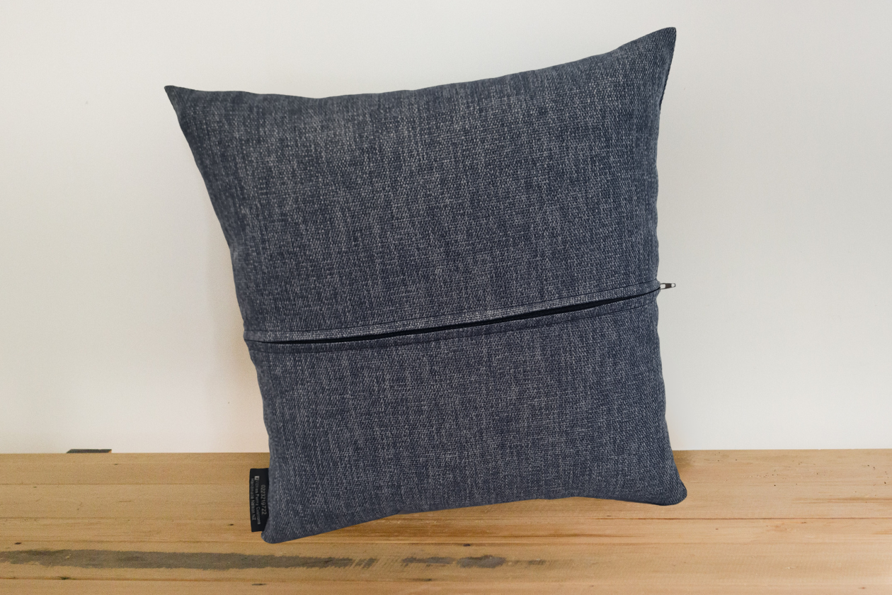Kanuka Cushion Covers - Navy Border - Set of 3