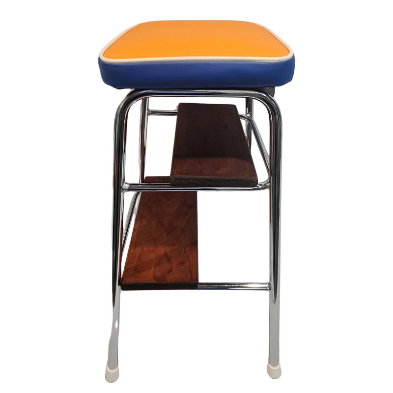 Retro Chrome Step Stool - Seat