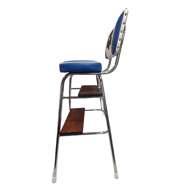 Unique Retro Step Stool - Seat - Caravan - Blue