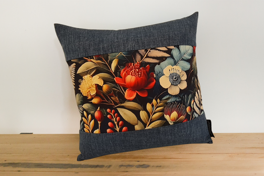 Kanuka Cushion Cover - Ocean Border