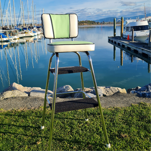 Unique Retro Step Stool - Seat - (Licorice All Sorts inspired)