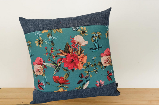 Hummingbird Cushion Cover - Ocean Border #2