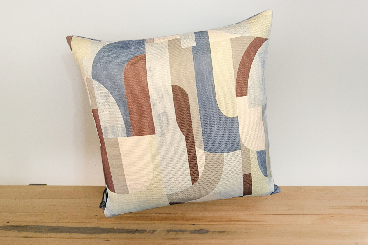 Bauhaus Seaglass and Keylargo / Navy Cushion Covers x 4