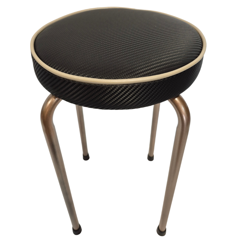 Upcycled Retro Vintage Stool – Copper Finish