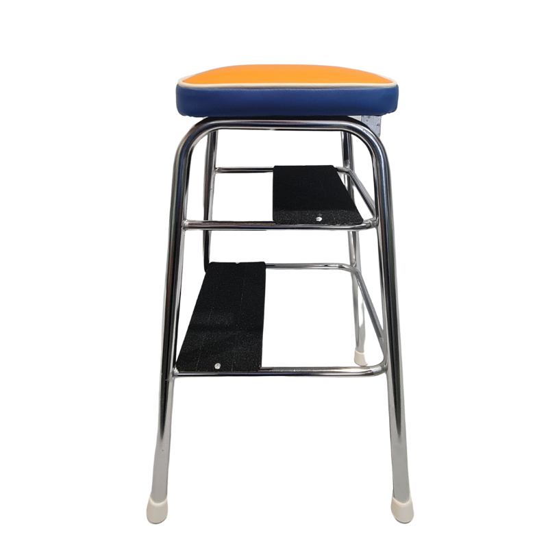 Retro Chrome Step Stool - Seat