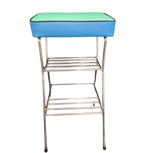 Retro Chrome Step Stool - Seat