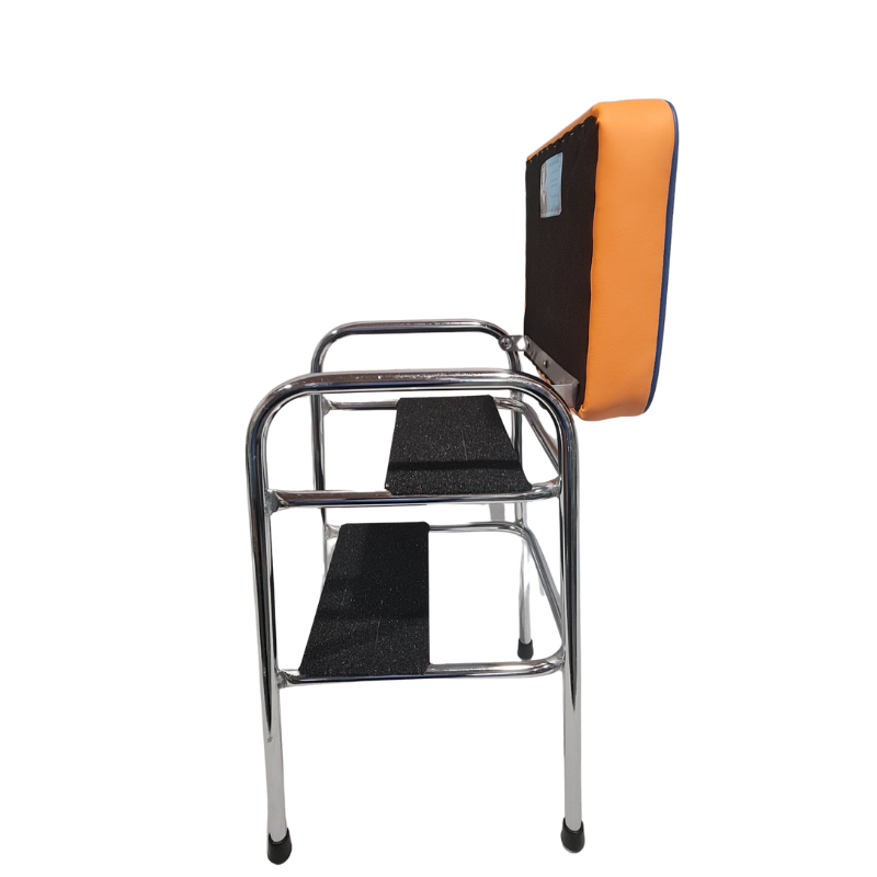 Retro Chrome Step Stool - Seat