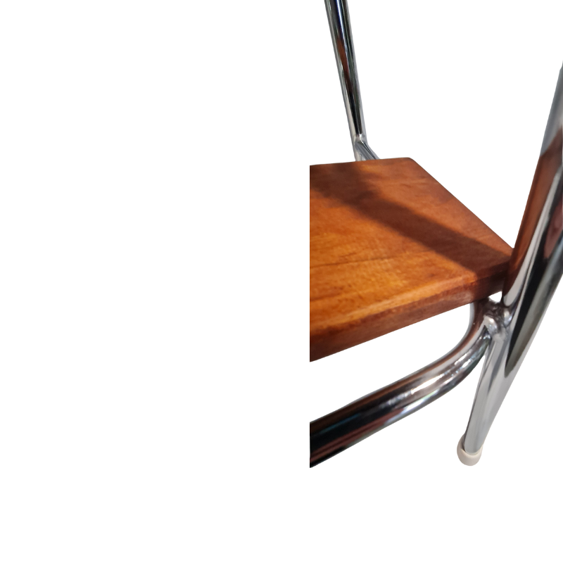 Retro Chrome Step Stool - Seat
