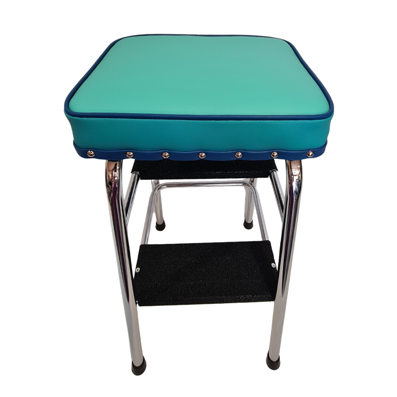 Retro Chrome Step Stool - Seat