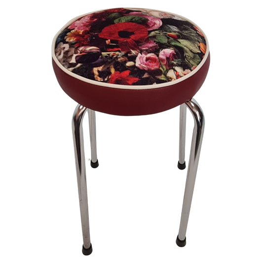 Retro Chrome Stool - Seat