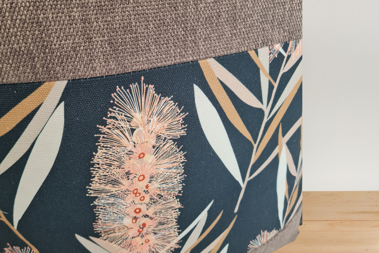 Bottlebrush / Callistemon Cushion Cover - Pebble Border