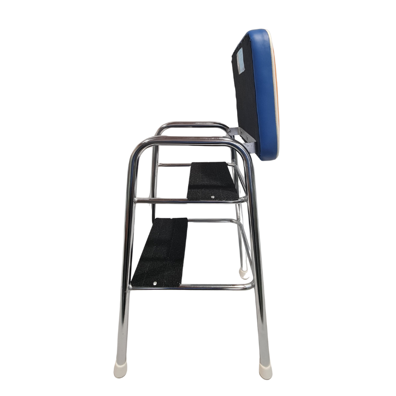 Retro Chrome Step Stool - Seat