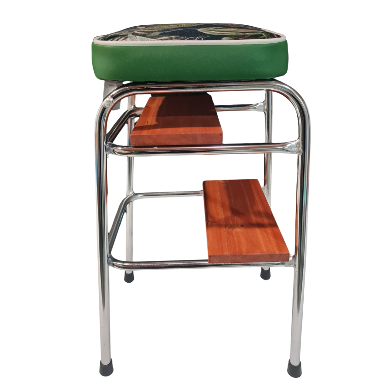 1960s Retro Chrome Step Stool – Zanzibar Fabric