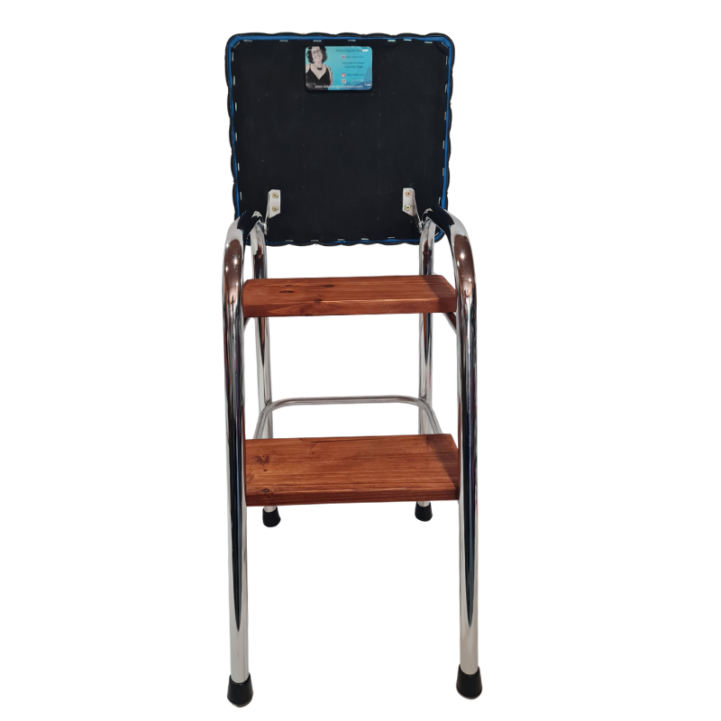 Retro Chrome Step Stool - Seat
