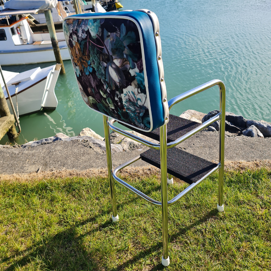 Retro Chrome Step Stool - Seat