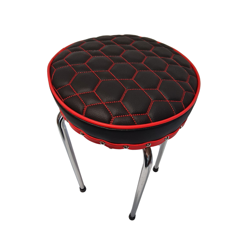 Retro Chrome Stool - Seat