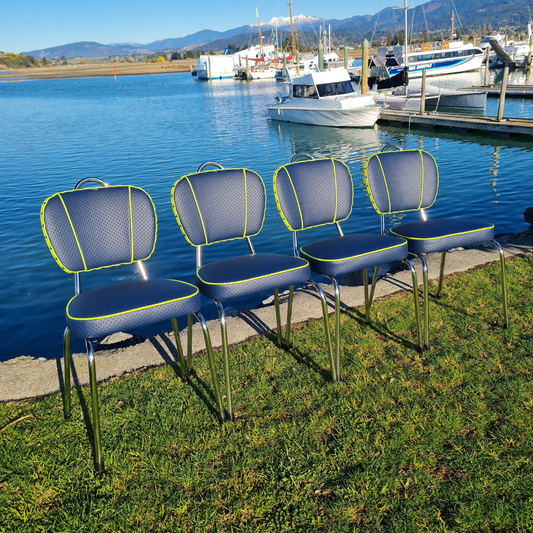 Retro Chrome Chairs "Set of 4"