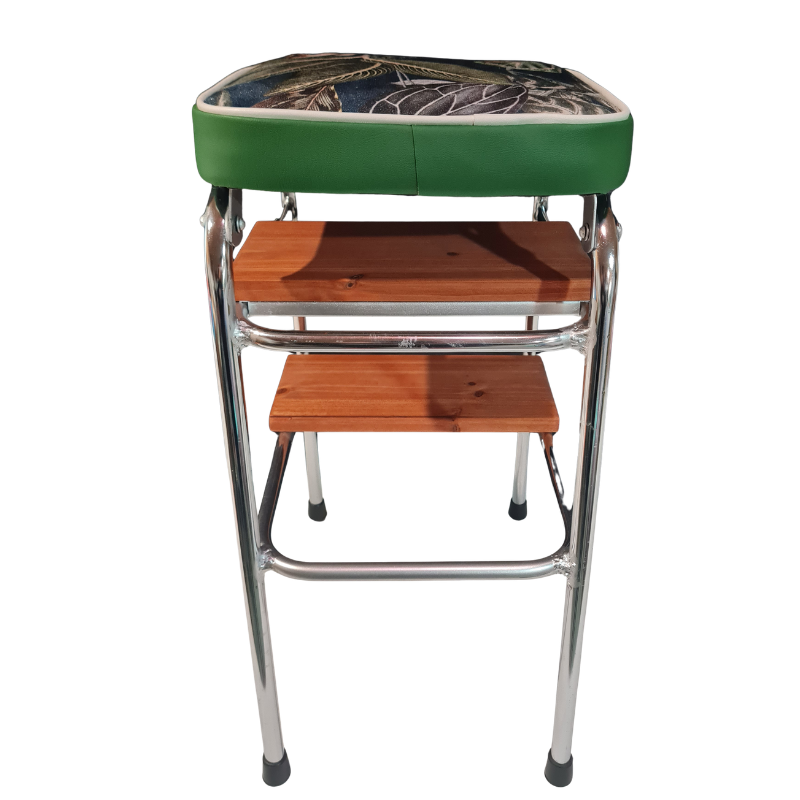 1960s Retro Chrome Step Stool – Zanzibar Fabric