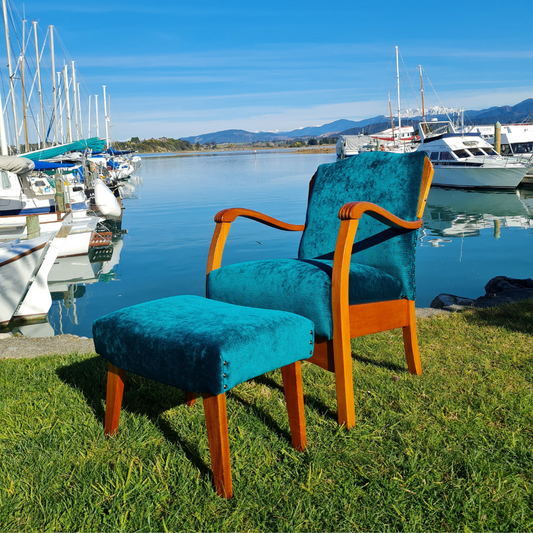 Deco Armchair - 1950's and Footstool