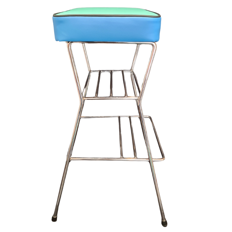 Retro Chrome Step Stool - Seat