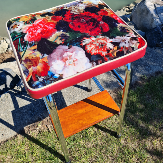 Retro Chrome Step Stool - Seat