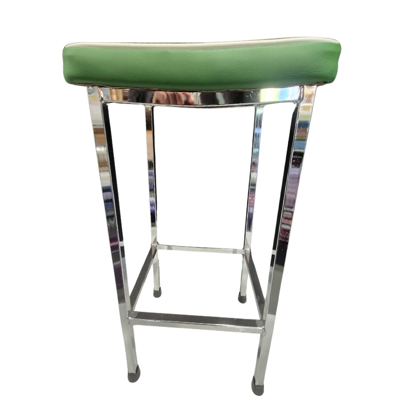 Upcycled Chrome Barstools – Set of 3