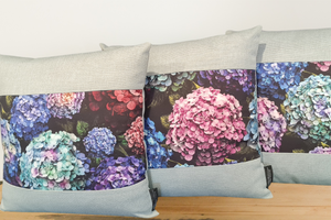 Auroras Floral Bouquet Cushion Covers Set of 3 - Keylargo Sky