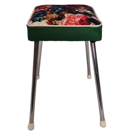 Retro Chrome Stool - Seat flowerbomb