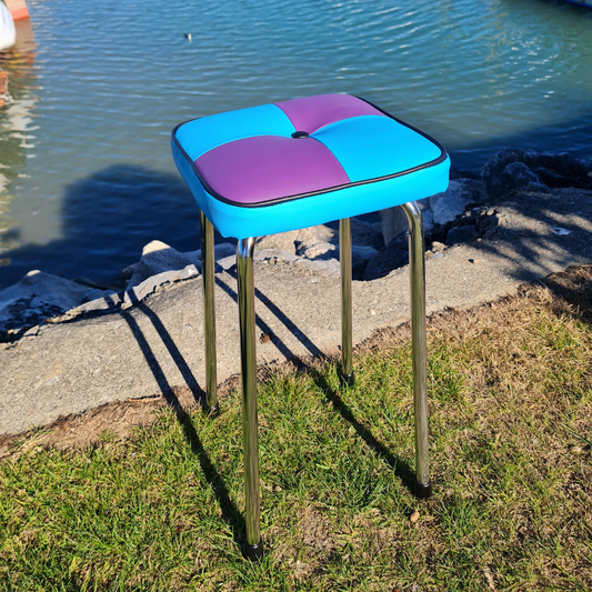 Retro Chrome Stool - Seat