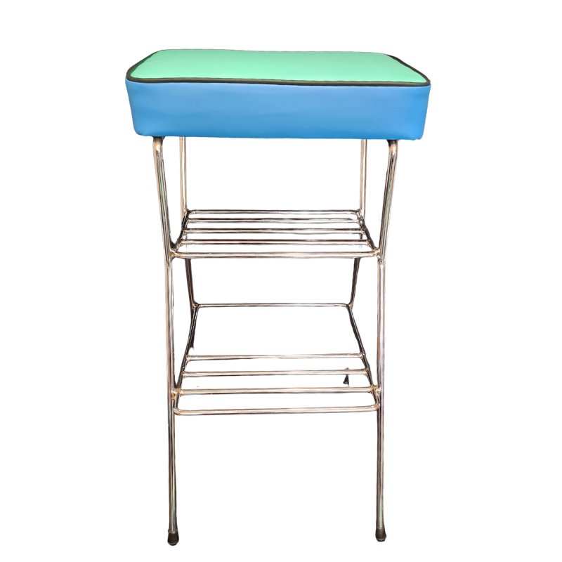Retro Chrome Step Stool - Seat