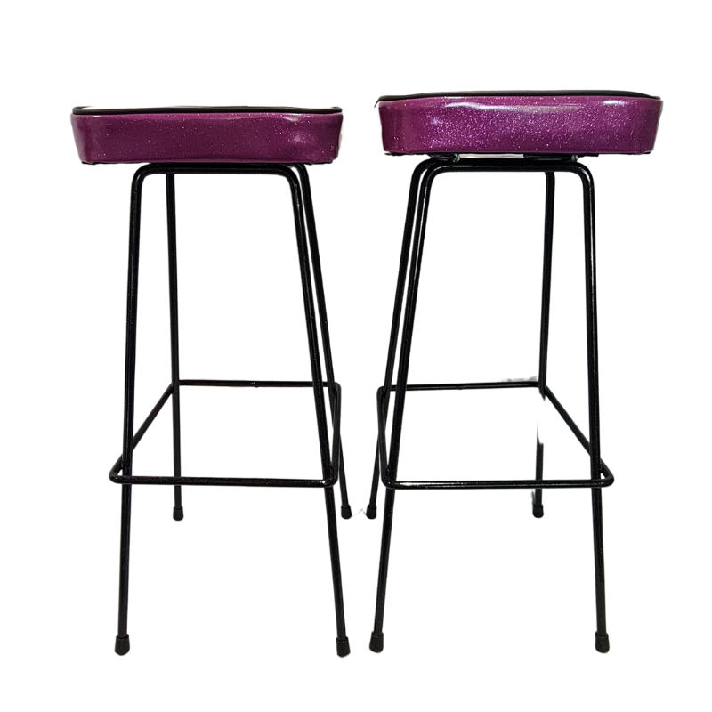 Unique Barstools - Pair - Glitter - Purple