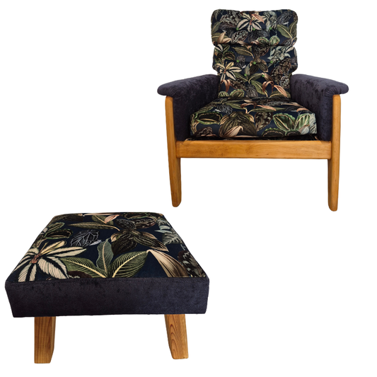 Parker Knoll Mid-Century Armchair & Footstool | Vickies Originals