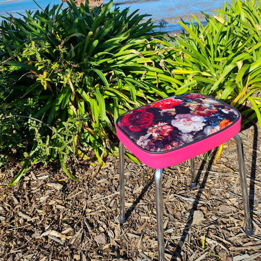 Retro Chrome Stool - Seat