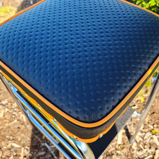 Retro Chrome Stool - Seat