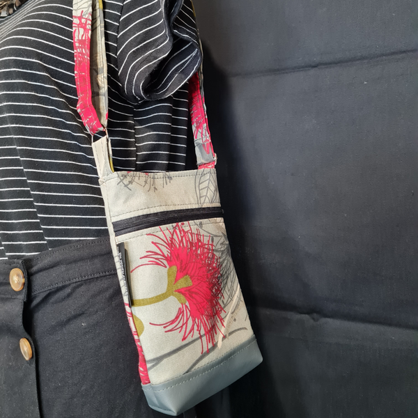 Pohutukawa Grey Mini Shoulder Bag