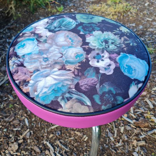 Retro Chrome Stool - Seat