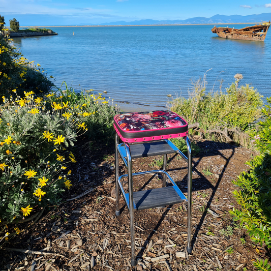 Retro Chrome Stool - Seat