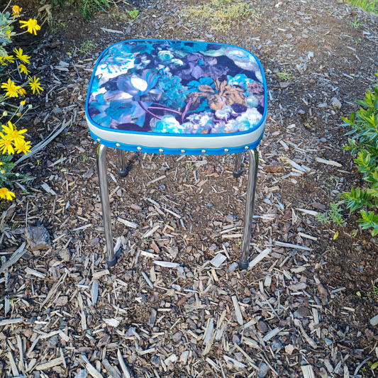 Retro Chrome Stool - Seat