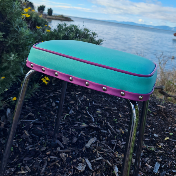 Retro Chrome Stool - Seat