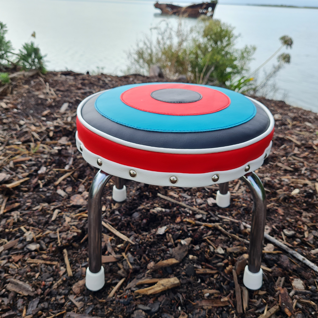 Chrome footstool top