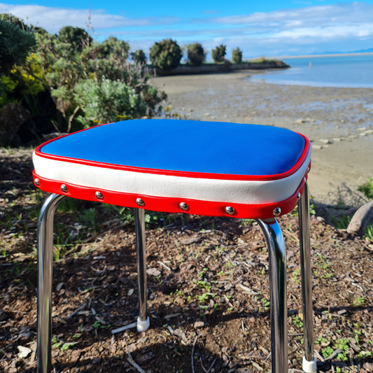 Retro Chrome Stool - Seat