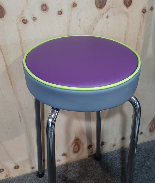 Retro Chrome Stool - Seat