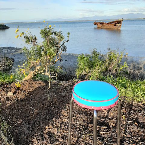 Retro Chrome Stool - Seat