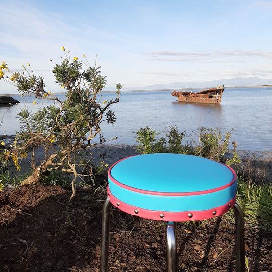 Retro Chrome Stool - Seat