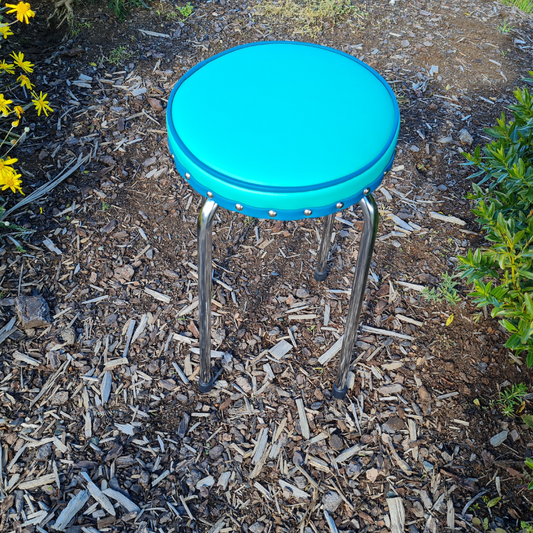 Retro Chrome Stool - Seat