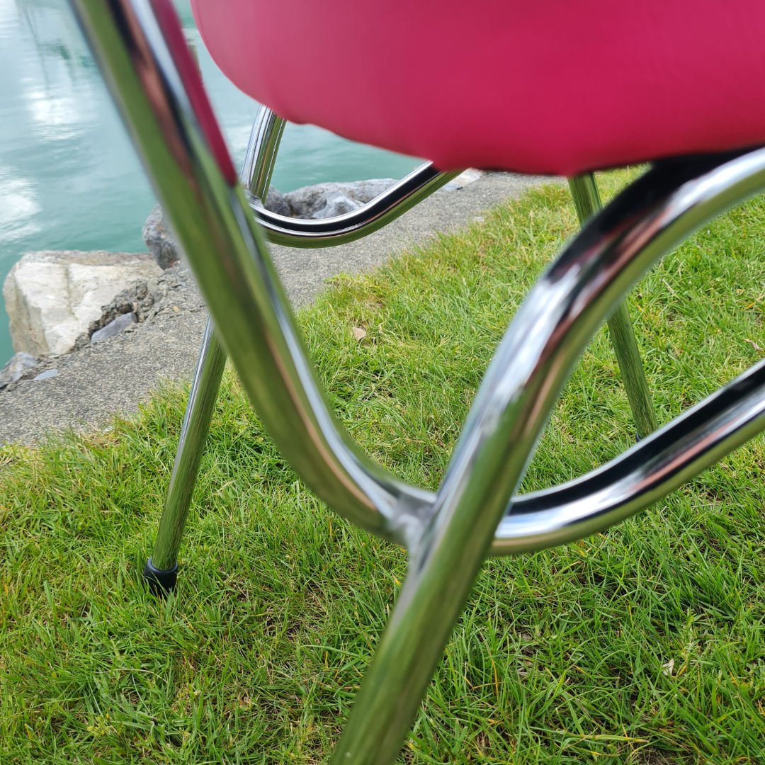 Retro Kitchen Chair - Hot Pink n Black