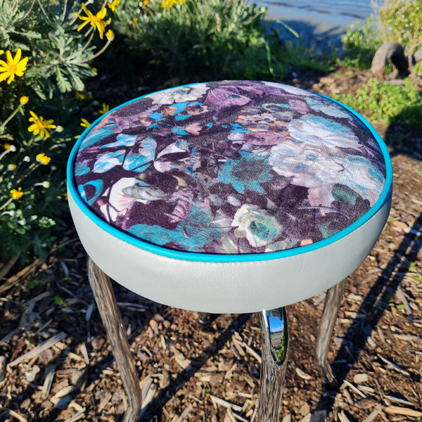 Retro Chrome Stool - Seat